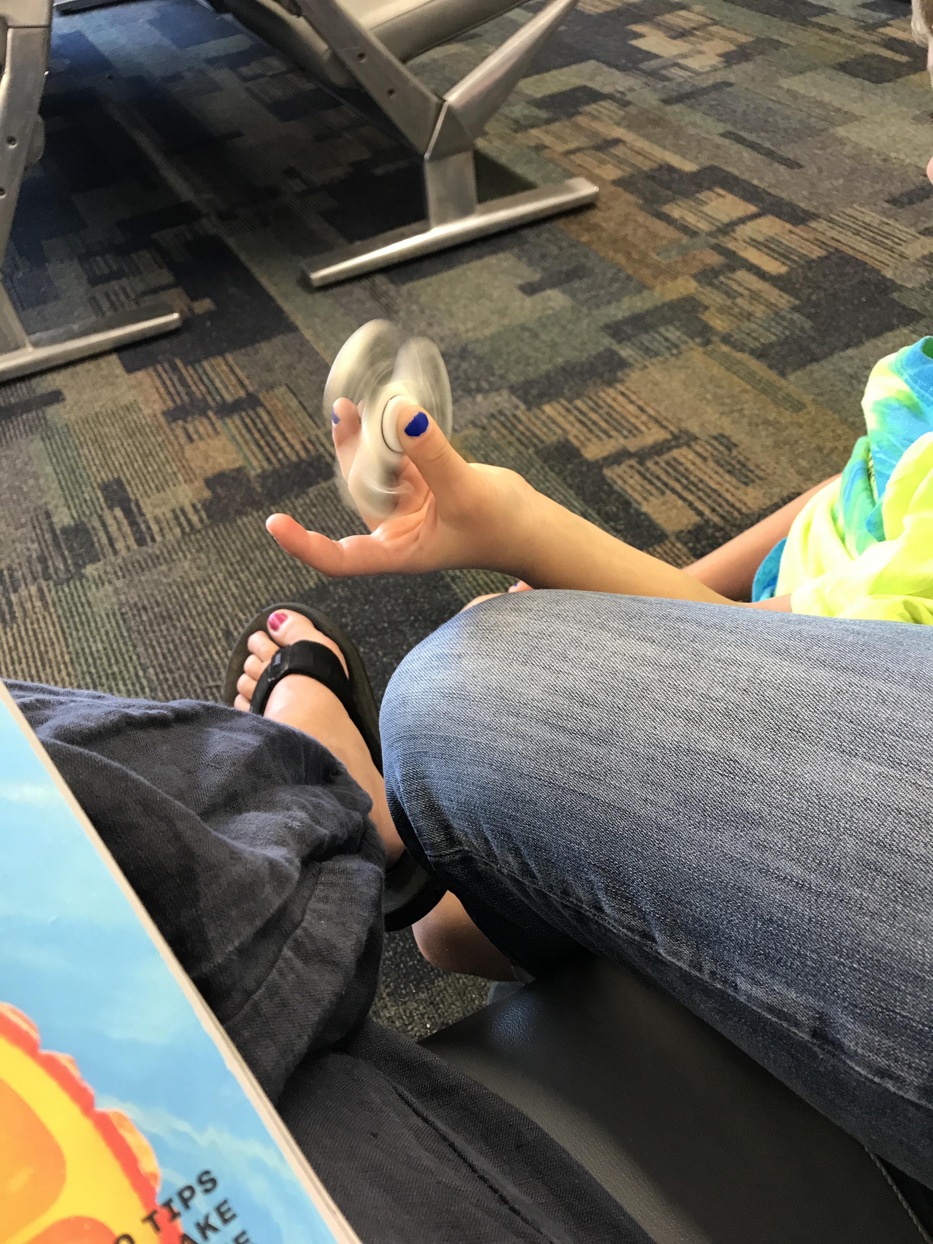 Airport Fidget Spinning 