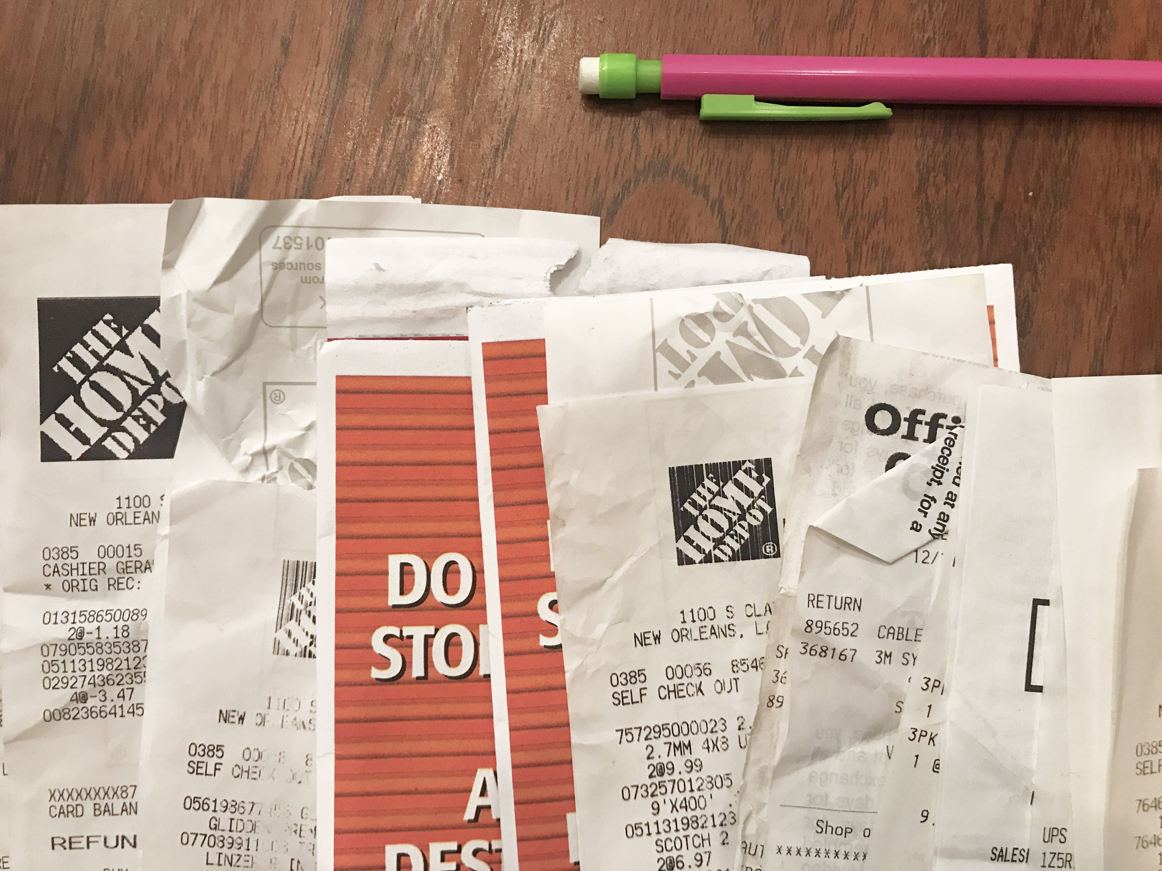 Going Through Receipts